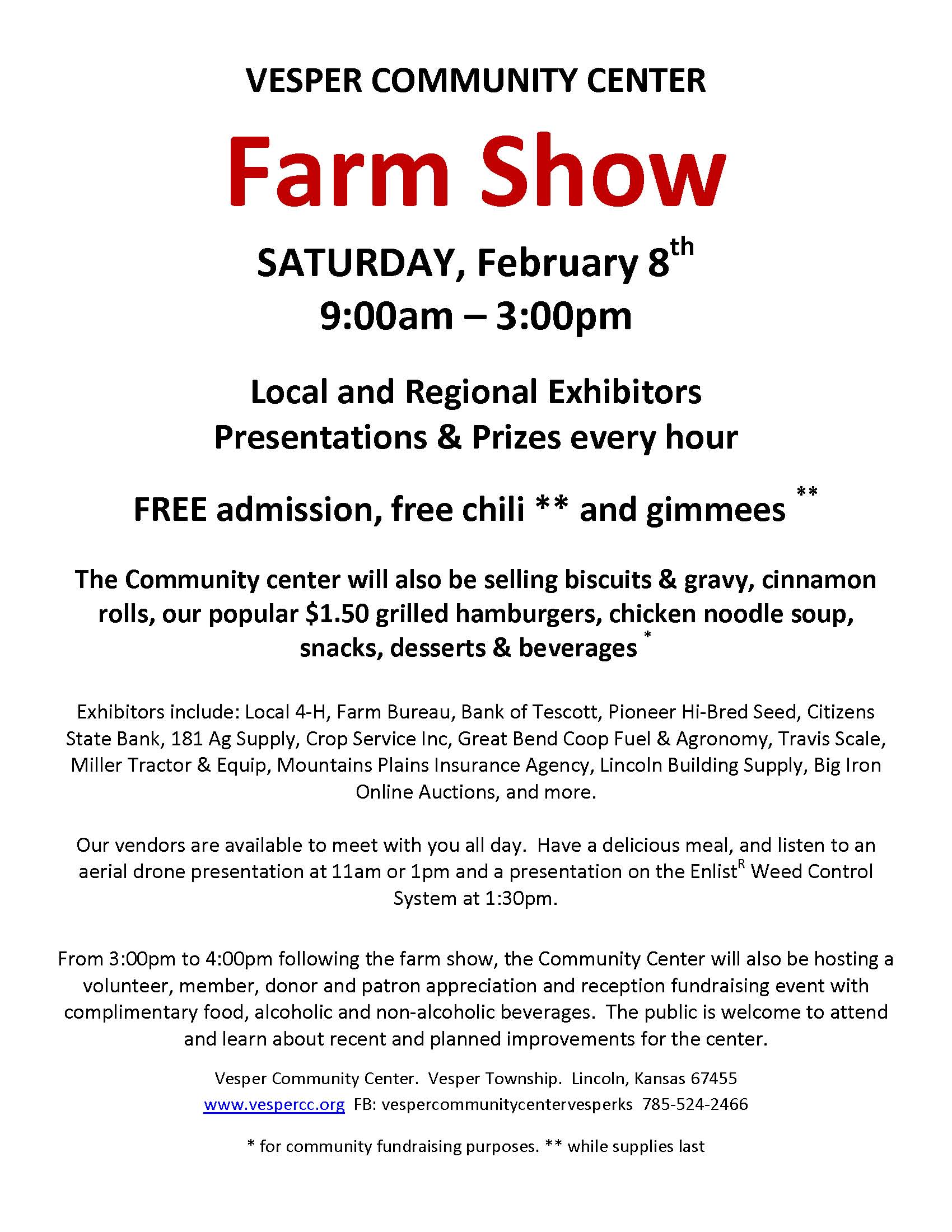 Farm Show Saturday February 8th